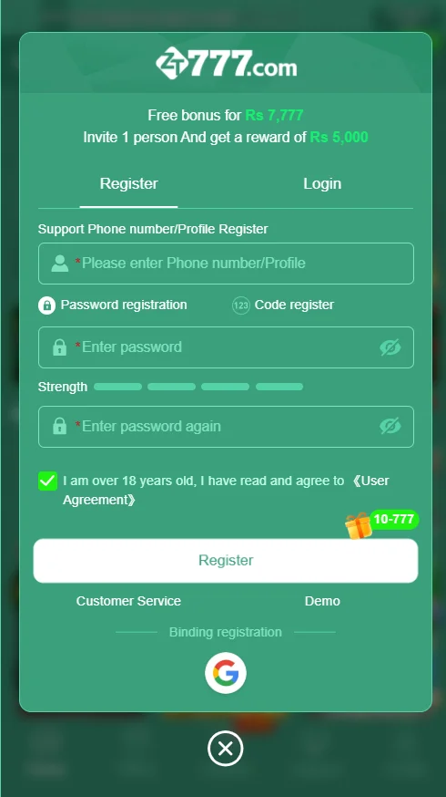 ZT777 Registration and Login